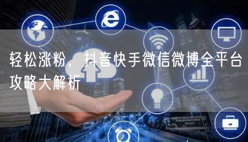 轻松涨粉，抖音快手微信微博全平台攻略大解析