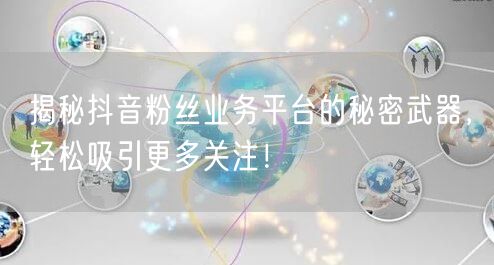 揭秘抖音粉丝业务平台的秘密武器，轻松吸引更多关注！