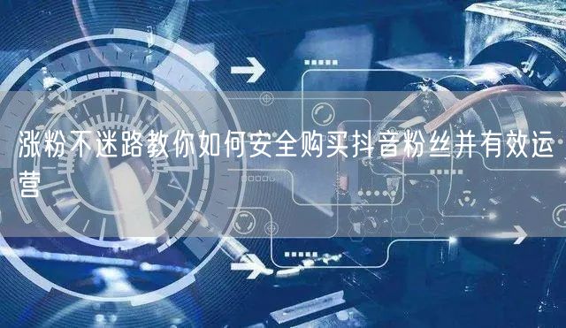 涨粉不迷路教你如何安全购买抖音粉丝并有效运营