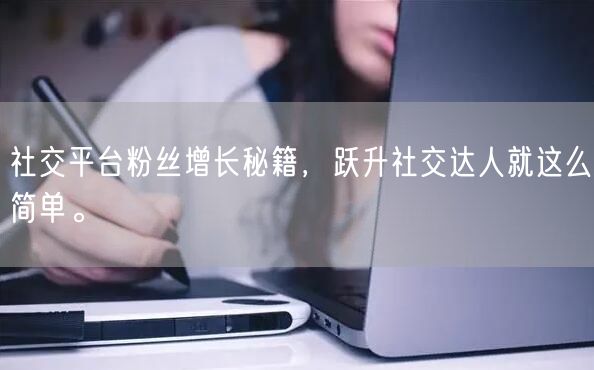 社交平台粉丝增长秘籍，跃升社交达人就这么简单。
