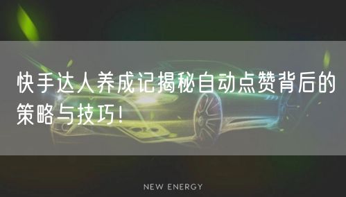 快手达人养成记揭秘自动点赞背后的策略与技巧！